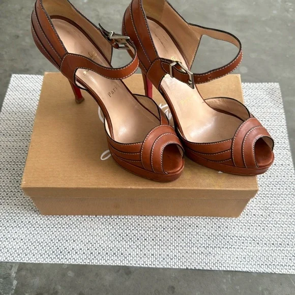 Christian Louboutin City 120 calf Marron - Picture 2 of 5